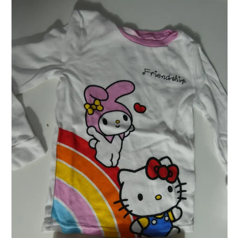 Sanrio Hello Kitty And Friend 4T Set of Two Shirts One Pants Pajamas Lounge Wear